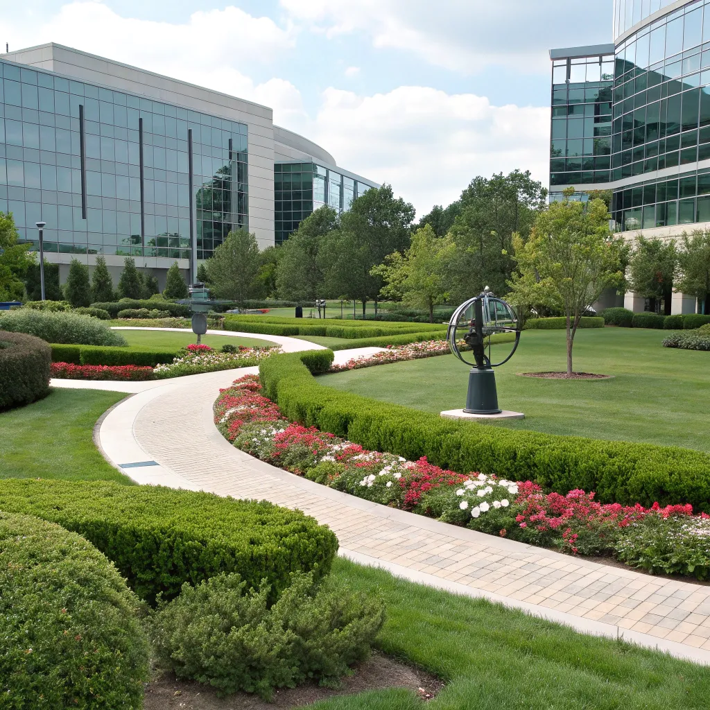 Commercial landscaping with corporate gardens